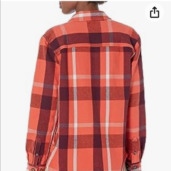 Carhartt Women‘s Loose Fit Heavyweight Twill Long Sleeve Plaid jacket size S - Picture 5 of 5